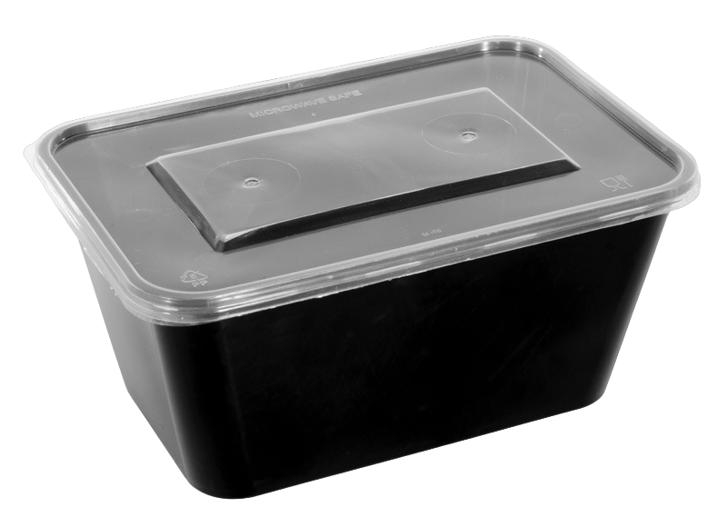 กล่องสี่เหลี่ยม รุ่น Save ขนาด 1000มล. สีดำ