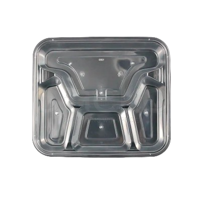 กล่องอาหารพรีเมี่ยม 4 ช่อง สีใส ขนาด 1000 ml. (PKO-10-SF1000-4)