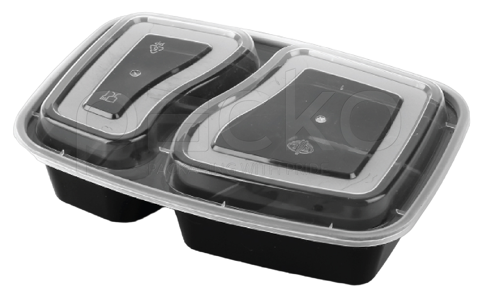กล่องอาหารพรีเมี่ยม 2 ช่อง ขนาด 750 ml. (PKO-10-6818B)