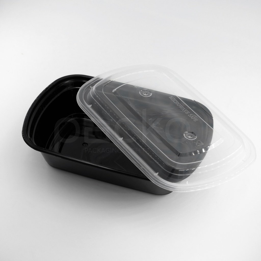 กล่องอาหารพรีเมี่ยม สีดำ ขนาด 1000 ml.