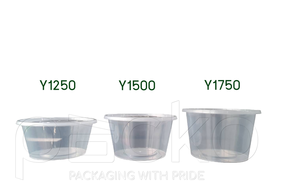 กล่องทรงกลม 1250ml. (ใส)