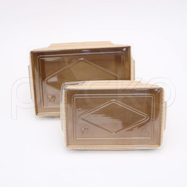 กล่องกระดาษคราฟท์ รักษ์โลก พร้อมฝาปิด 1200 ml