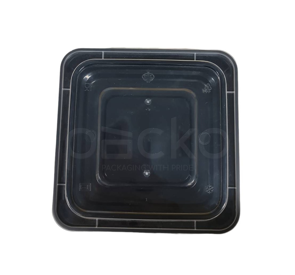 กล่องสี่เหลี่ยมจตุรัส 750ml. สีดำ