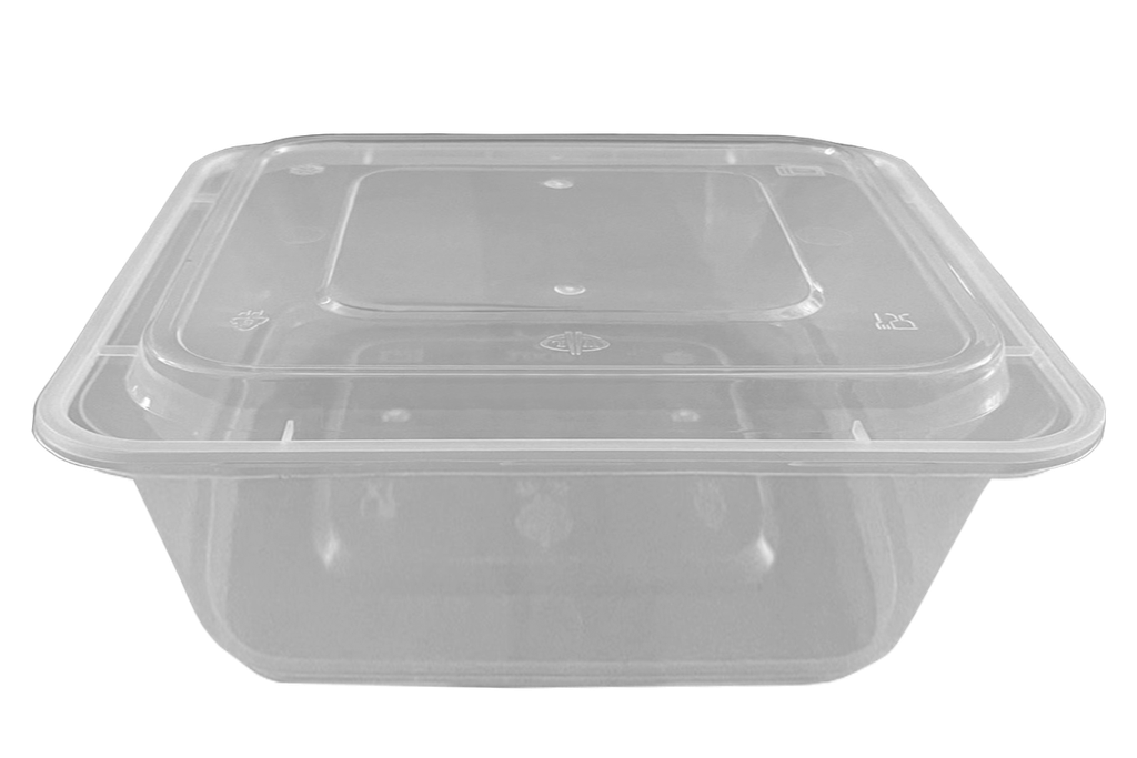 กล่องสี่เหลี่ยมจตุรัส 500ml. สีใส