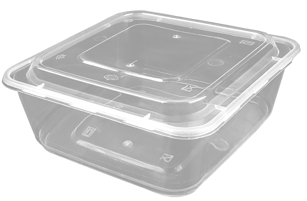 กล่องสี่เหลี่ยมจตุรัส 650ml. สีใส