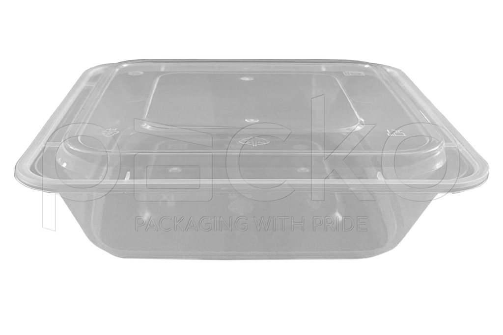 กล่องสี่เหลี่ยมจตุรัส 750ml. สีใส