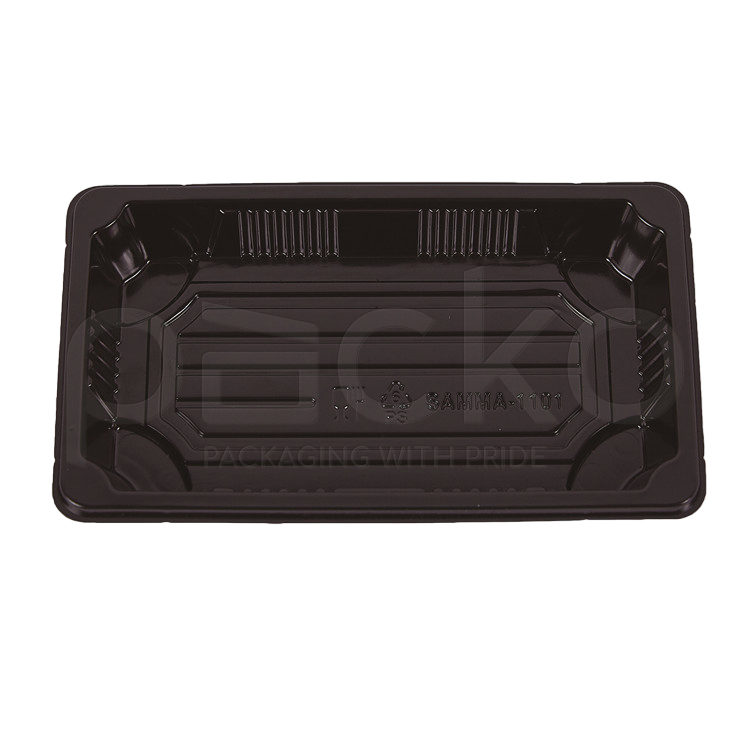 ถาดซูชิ ขนาด 16 x 9.1 x 2.3 cm. สีดำ