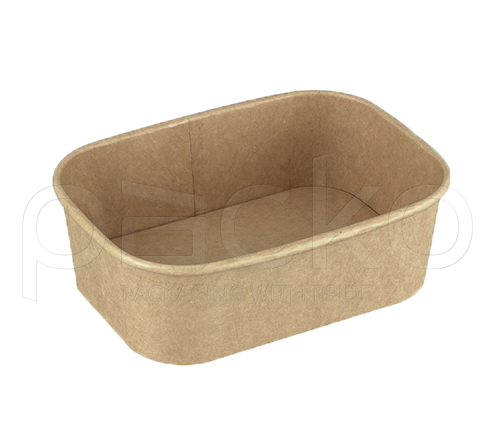 กล่องกระดาษคราฟท์ทรงรี Premium ขนาด 750 ml.