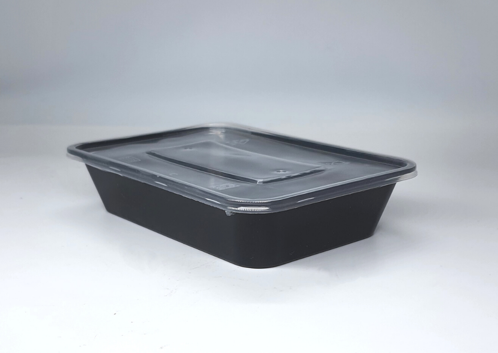 กล่องใส่อาหารสี่เหลี่ยม รุ่น Save ขนาด 500 ml. สีดำ