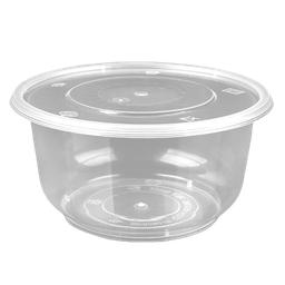 [Y500] ถ้วยใส่อาหารพลาสติก ขนาด 500  ml พร้อมฝาปิด