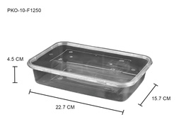 [F1250] กล่องสี่เหลี่ยม 1250 ml. สีใส