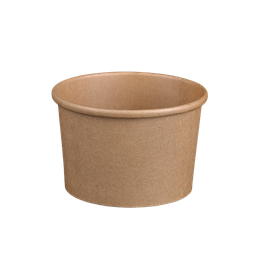 [12-PSB-8B] ถ้วยซุป / ถ้วยขนม กระดาษคราฟท์ รักษ์โลกขนาด 8 ออนซ์