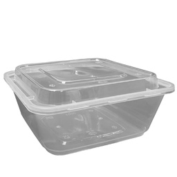 [ZF1000] กล่องอาหาร ทรงจตุรัส ขนาด 1000 ml. สีใส