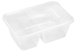 [Save-F750-2x] กล่องใส่อาหารรุ่น Save 2 ช่อง ขนาด 750มล.  สีใส