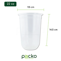 [PACKO-CUP-PP 22oz Capsule 95] แก้ว PACKO PP ทรงแคปซูล ขนาด 22 oz ปาก 95 mm.