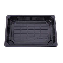 [CH-1105] ถาดซูชิ ขนาด 18.5 x 12.9 x 2.3 cm. สีดำ